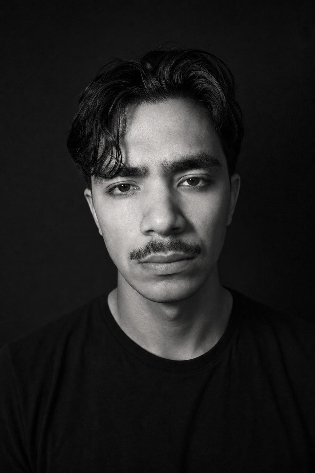 Shoh GMan, black and white portrait