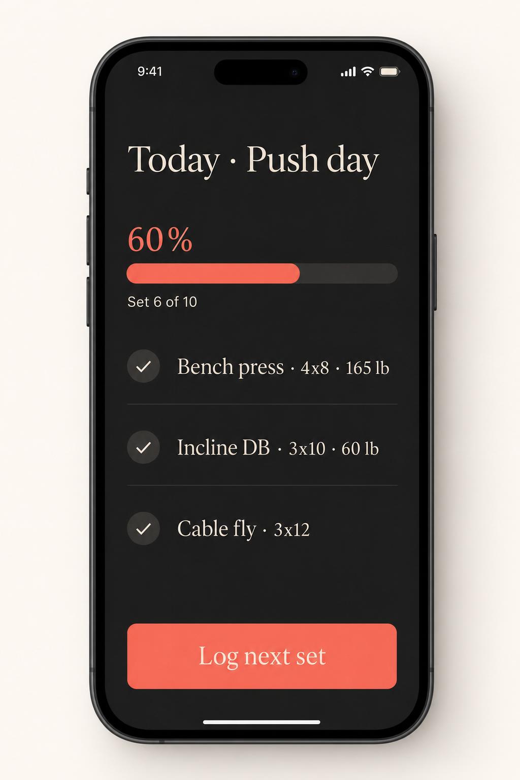 AI Gym app mockup